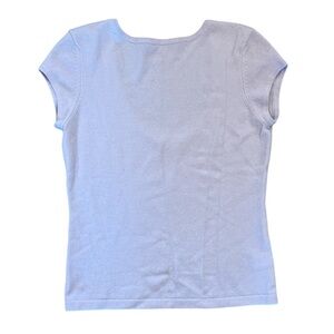 Michael Kors 100% Cashmere Short Sleeve Sweater Large L Lavender Violet EUC Top